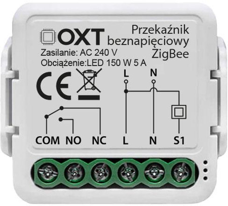 Moduł OXT mini beznapięciowy ZigBee TUYA T250