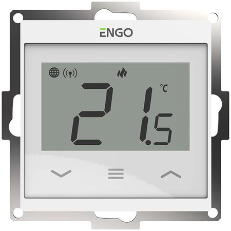 ENGO Controls E55-W - Internetowy, podtynkowy regulator temperatury do ramki 55x55, Wi-F