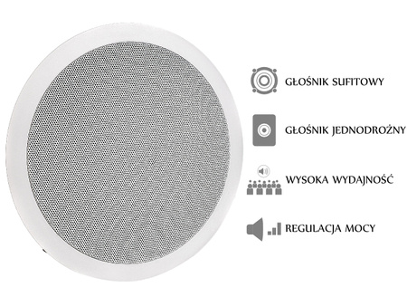 Głośnik Sufitowy PA HQM-SO615 6W 100V Biały