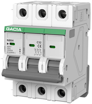 Wyłącznik nadprądowy GACIA N8BH 10KA C 3P 40A