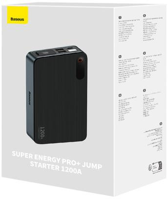Powerbank Baseus Super Energy Pro+ Jump Starter C00245700111-00 12000mAh 12V 1200A + KABLE KROKODYLKI