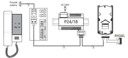 Unifon słuchawkowy VIDOS DUO U1010