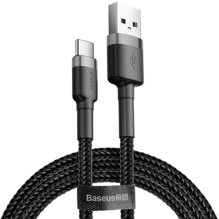 Kabel USB-A / USB-C Baseus Cafule CATKLF-AG1 50cm 3A QC 3.0 Czarno-szary