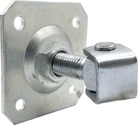 Zawias PSG 61.019.01 z szyldem 100x100x4mm - gwint M20 (regulowany, ucho ocynkowane)