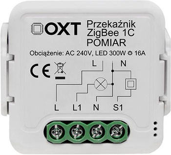 Moduł OXT przekaźnik 1 obw. pomiar 16A ZigBee TUYA T260P