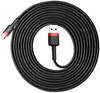 Kabel USB-A / USB-C Baseus Cafule CATKLF-U91 300cm 2A QC 3.0 Czarno-czerwony