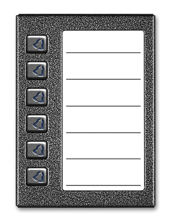 ACO CDN-6NP ST Podświetlany panel listy lokatorów z 6 przyciskami