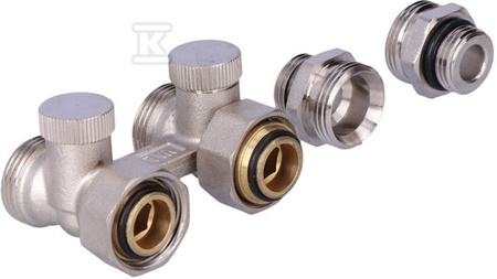 Zespół odcinający FUSION 3 prosty ze stożkami do grzejników kompaktowych