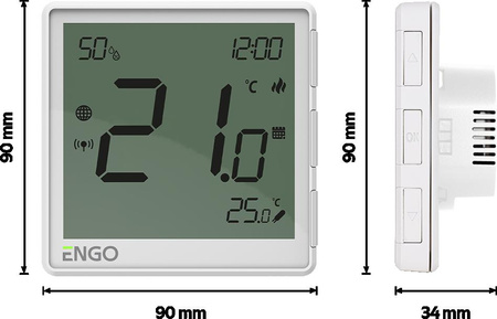 REGULATOR  EONE230W PODTYNK BIAŁY 230V