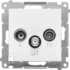 GN.ANTEN.R-TV-SAT PRZ. BIAŁY MAT SIMON5