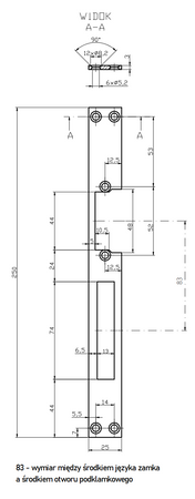 Płaskownik długi HARTTE OK-P4, 3mm, STC, otwarty