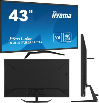 Monitor LED Iiyama X4373UHSU-B1 43 cale VA HDMI DisplayPort USB
