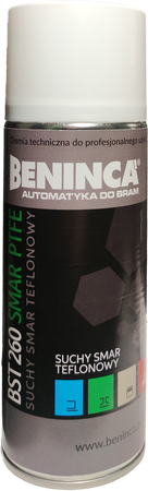 CHEMIA: Suchy smar teflonowy Beninca BST260 400ml do bram/automatyki/napędów