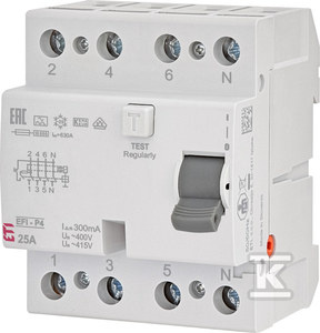 WYŁĄCZNIK EFI6-P4 A 63/0.03