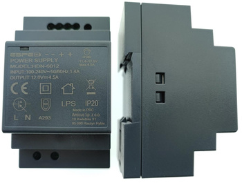 Zasilacz Impulsowy Na Szynę DIN Espe HDN-6012 12V/54W/4.5A