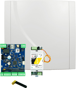 ROPAM Basic4G-SET: Basic4G/AT-GSM-MINI90/O-R3P/PSR-ECO-2012/ zestaw, moduł LTE w obudowie  natynkowej z zasilaczem -ECO i anteną GSM/LTE