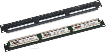 PATCH PANEL 1U/19" UTP 24 PORT KAT.6 LSA