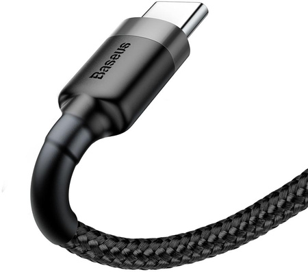 Kabel USB-A / USB-C Baseus Cafule CATKLF-AG1 50cm 3A QC 3.0 Czarno-szary