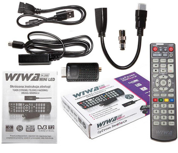 Tuner DVB-T/T2 Wiwa H.265 Mini LED