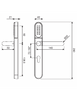 Klamka elektroniczna WFE L701 z klawiaturą 72mm INOX