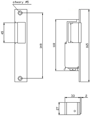ZACZEP ELEKTRA R2 WĄSKI LEWY; 1339