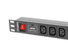 Listwa Zasilająca RACK PDU 1U 10A 10X IEC C13 2M Czarna C14 Lanberg