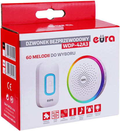 Dzwonek bezprzewodowy Eura WDP-42A3 czarny
