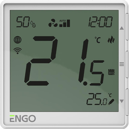 ENGO Controls EFAN-230W - Regulator klimakonwektorów biały 230V, Internetowy, podtynkowy , WIF