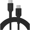 KABEL USB-C / USB-C Greencell PowerFlex 200cm PD 100W czarny silikonowy
