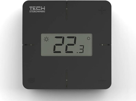 Bezprzewodowy regulator pokojowy mechaniczny czarny R-8X Tech Sterowniki