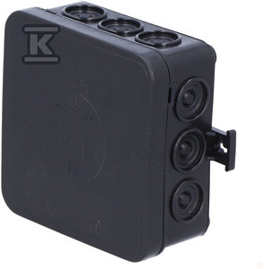 E12 PUSZ.N/T 85X85X39 12MEMB.CZARNY IP55