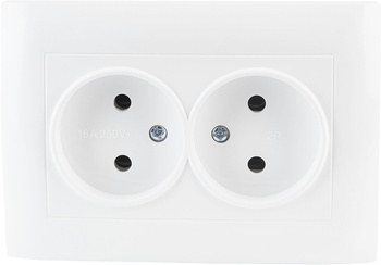 Gniazdo podwójne VCX WESA LC 14 Biały