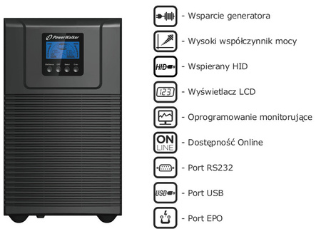 UPS Zasilacz Awaryjny PowerWalker VFI 3000 TG