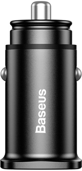 Baseus Square ładowarka samochodowa 2x USB QC3.0 Quick Charge 3.0 SCP AFC 30W czarny