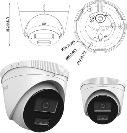 Zestaw monitoringu IP Hilook 2 kamery IPCAM-T8-30DL 2.8mm