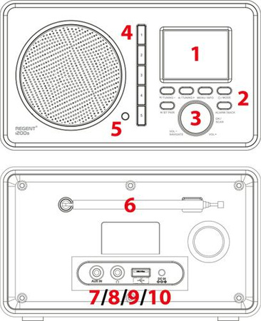 Radio Ferguson Regent i200s (Light Wood) (Spotify, DAB, FM, USB, AUX IN, Bluetooth)