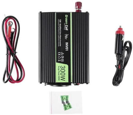 Przetwornica Napięcia Inwerter Green Cell 12V / 230V 300W/600W Modyfikowa Sinusoida INV01DE