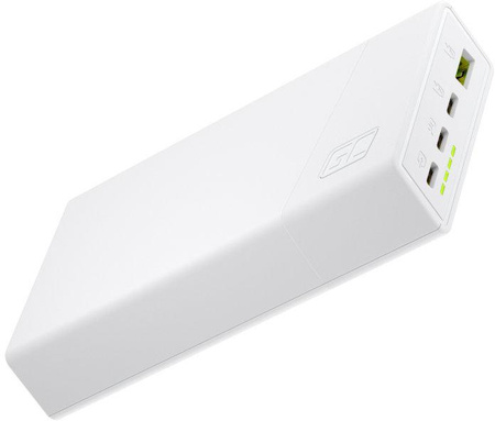 Powerbank green cell PowerPlay20S 20000mAh pd 22, 5W qc 3.0 3x USB-C biały