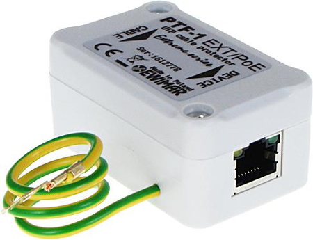 Zabezpieczenie przeciwprzepięciowe 1-kanałowe do kamer IP serii EXTREME EWIMAR PTF-51-EXT/PoE