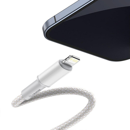 Kabel USB-C / Lightning iPhone Baseus Cafule CATLGD-A02 2m 20W PD Quick Charging Biały