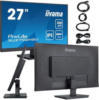 Monitor LED Iiyama XU2792HSU-B6 27 cali Ultra Slim IPS USB