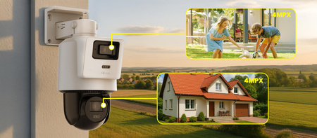 Kamera IP Hilook PTZ-D4 dualna 8MP (4MP + 4MP) Opakowanie zbiorcze 10szt.