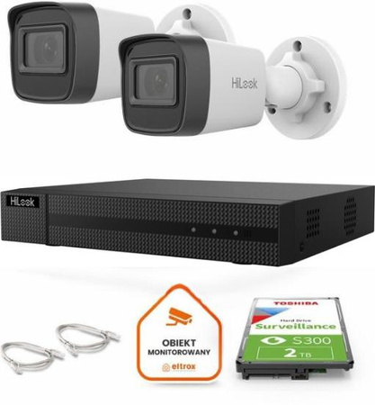 Zestaw do monitoringu Hilook 6 kamer IP IPCAM-B4-P 4MP 2.8mm