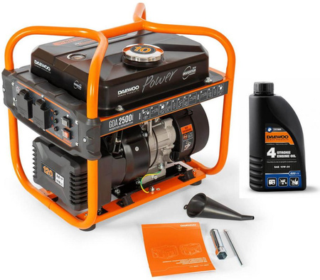 Agregat Prądotwórczy Daewoo Inwertorowy GDA 2500i 2.0kW + GENERATOR OIL SAE 10W-30 DWO 600