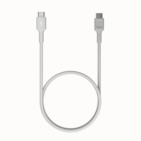 KABEL USB-C / USB-C Greencell PowerFlex 30cm PD 100W biały silikonowy