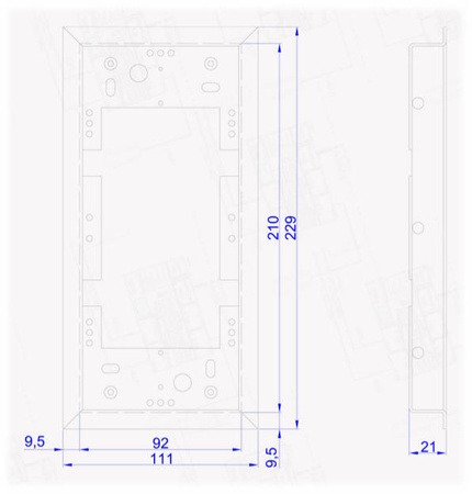 ACO CDN-R-S Ramka podtynkowa mała CDN, stal ; 9332