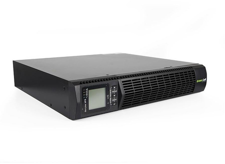 UPS Zasilacz Awaryjny Green Cell 1000VA 900W DO SZAFY RACK RTII Z Wyświetlaczem LCD UPS13