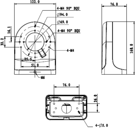 UCHWYT DAHUA PFB204W
