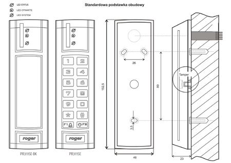 Kontroler dostępu ROGER PR311SE