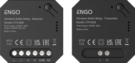 ENGO Controls ETR-868 - Przekaźnik bezprzewodowy EngoLink, sterowany radiowo, 868Mhz, 230V